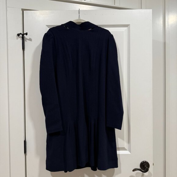 Lela Rose Flounce Hem Tunic Dress Navy Size 16 - Picture 1 of 4